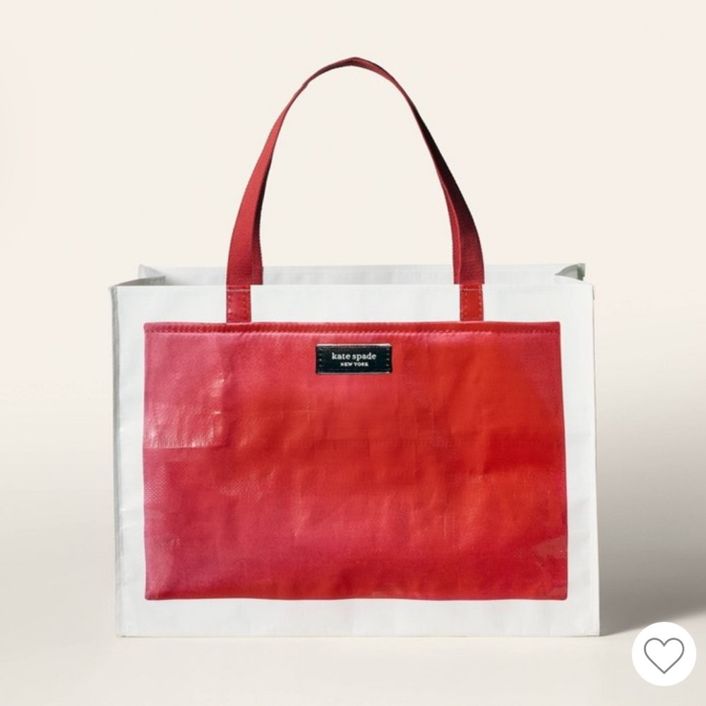 NWT Large Tote Bag Kate Spade new york x Target Red and White exclusive